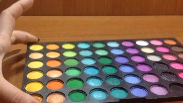 Китайская палетка теней 120 цветов. Все свотчи. Reticulation shadows 120 colors. All Swatch. смотреть онлайн