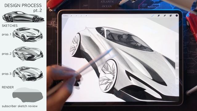 Car Design Process Pt.2 How designers sketch cars. смотреть онлайн