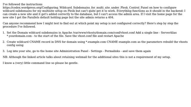 Wordpress: WordPress Multisite Wildcard Subdomains on Plesk смотреть онлайн