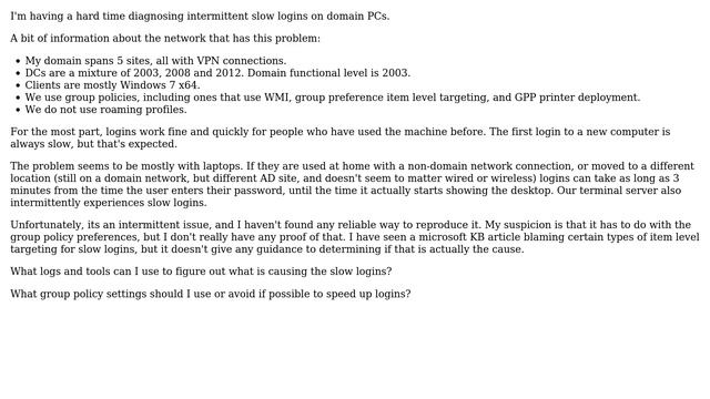 Diagnosing slow active directory logins (2 Solutions!!) смотреть онлайн