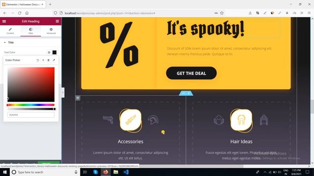 How To Create ? Halloween Discount Landing Page ? Using Wordpress And Elementor смотреть онлайн
