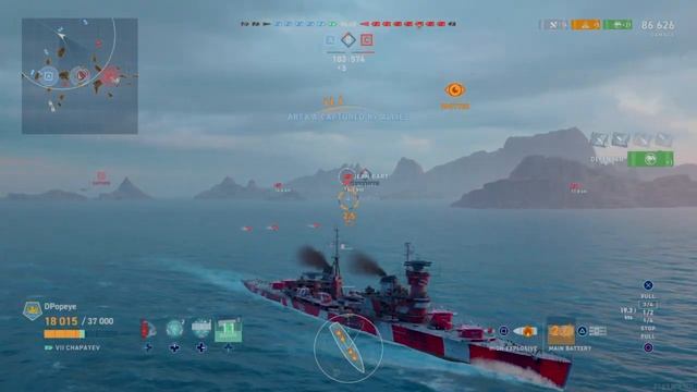 World of Warships: Legends Chapayev Farming Ribbons смотреть онлайн
