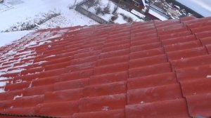 Кровля из крашенного шифера