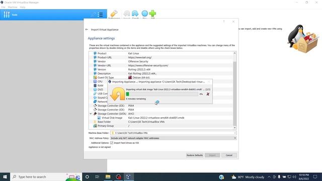 How to install kali linux in virtualbox 2022.2 using ova file (Kali Linux for Beginners 2022) смотреть онлайн