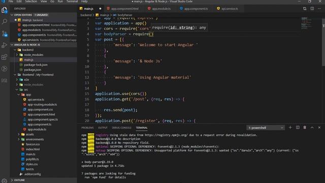 09 | How to Register End Points With Express and NodeJS Using Postman | Angular App with Node смотреть онлайн