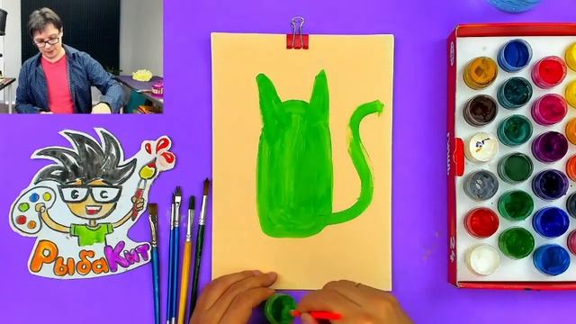 Риуем КОШЕК простые рисунки ? Рисуем с РыбаКит смотреть онлайн