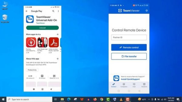 How to Use Teamviewer in Android Mobile to Mobile - Teamviewer Quicksupport Tutorial