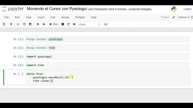 Mueve el cursor de tu computadora con Python смотреть онлайн