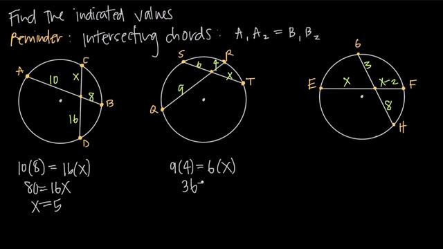 intersecting chords of circles (KristaKingMath) смотреть онлайн