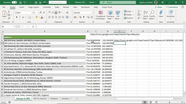 Make a link from Excel data to Google Maps смотреть онлайн
