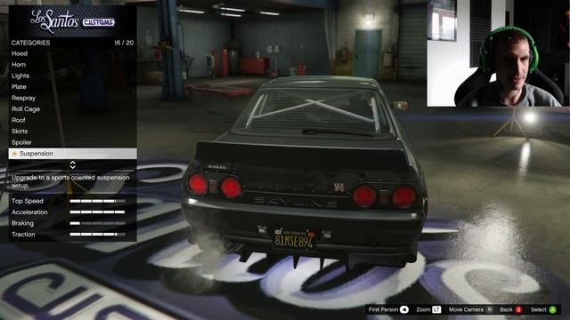 NISSAN SKYLINE GTR R32 TUNNING GTA 5 смотреть онлайн