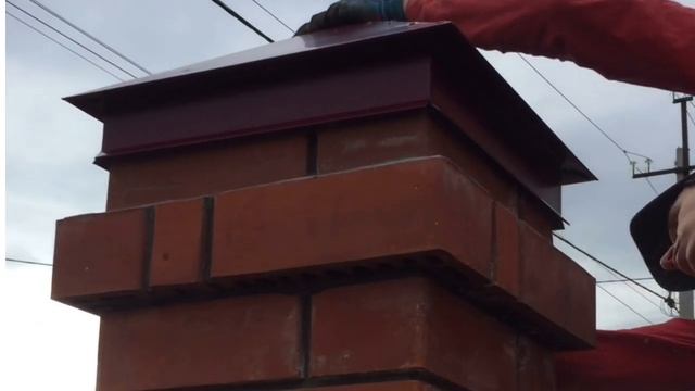 Чистим забор от высола. Колпаки на забор. смотреть онлайн