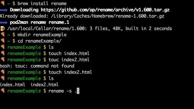 How to Batch Rename Files Darwin with 'rename' via 'brew' смотреть онлайн
