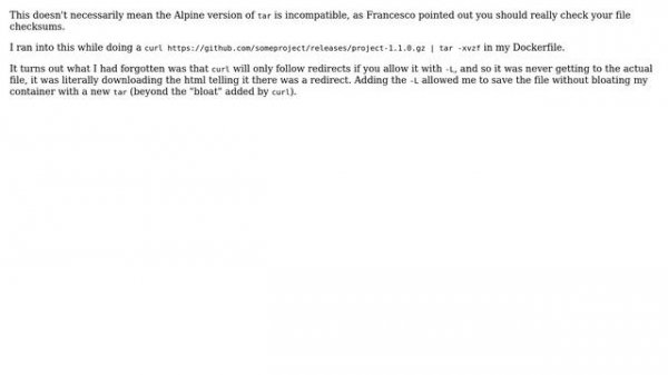 Unix & Linux: How to solve "tar: invalid magic" error on Linux Alpine? (5 Solutions!!)