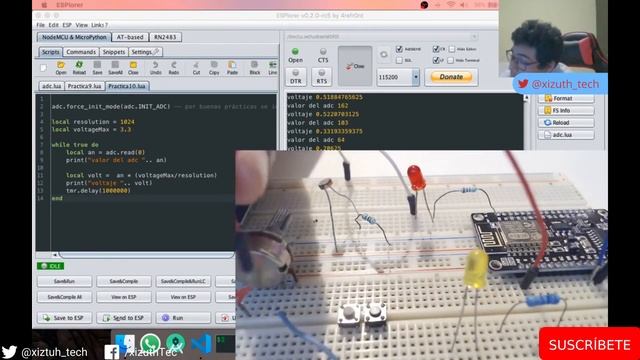 15 Aplicación del ADC en #nodemcu #esp8266 #lua #esplorer смотреть онлайн