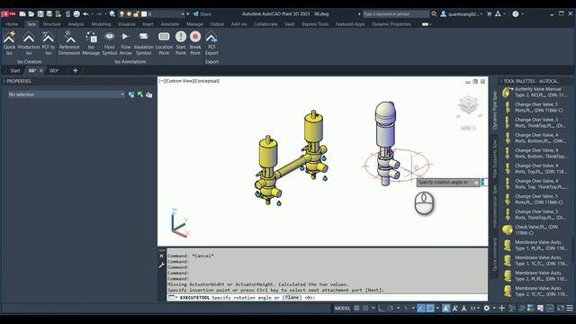 Mixproof valve for Autocad Plant 3D - Python scripted смотреть онлайн