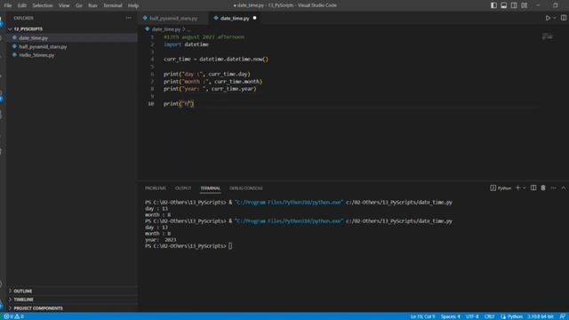 Python - Print Current Date and Time смотреть онлайн