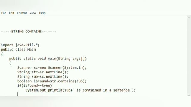 String Contains Java Programs смотреть онлайн