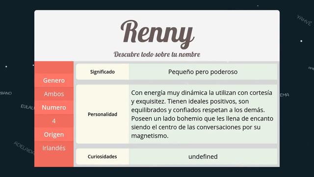 Significado de Renny, nombre Irlandés para tu bebe niño o niña (origen y personalidad) смотреть онлайн