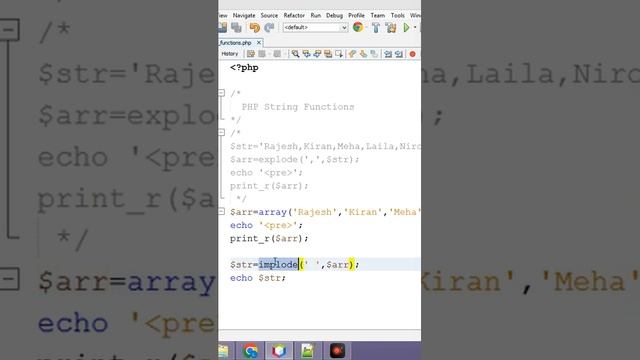 #8 How to convert array into string in php tamil | implode() function in php tamil смотреть онлайн