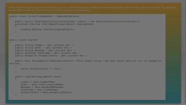 Can log4net output Json? смотреть онлайн