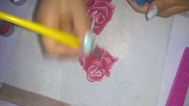 ✅Pintura en Tela para Principiantes/ Rosa roja🌹 смотреть онлайн