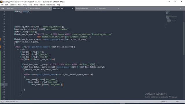 40. Backend Part -7 | PHP, MySQL (XAMPP Server) | Backend Online Bus Booking смотреть онлайн