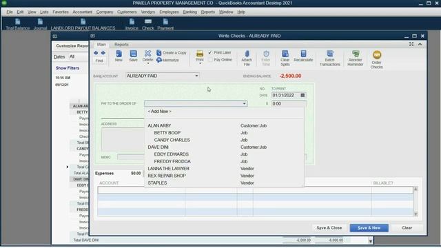 Property Management Payments To Landlords In QuickBooks Desktop смотреть онлайн