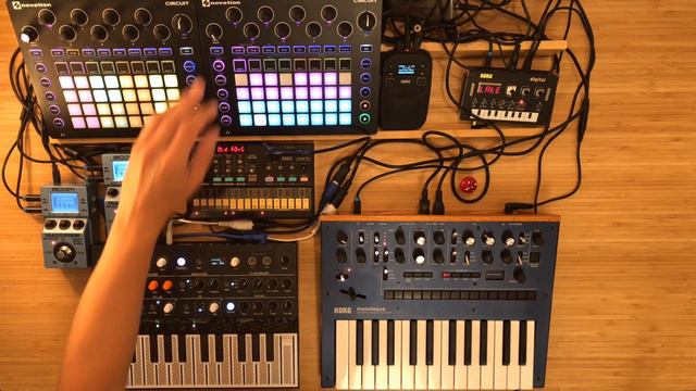 Korg Monologue, MicroFreak, Novation Circuit, Volca FM, NTS-1, Lone Rider part 3 смотреть онлайн
