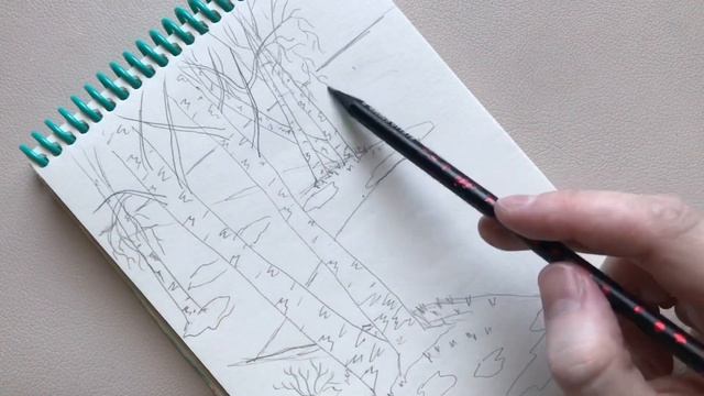 ВЕСНА / Рисуем ВЕСЕННИЙ ПЕЙЗАЖ поэтапно КАРАНДАШОМ / Первый день весны смотреть онлайн