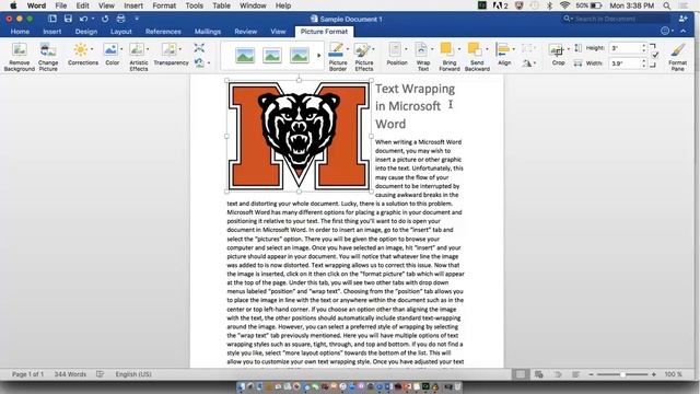 How To Use Text Wrapping In Microsoft Word 2016 (Mac)