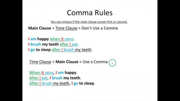 English Tutorial: Using Time Clauses in the Present Tense