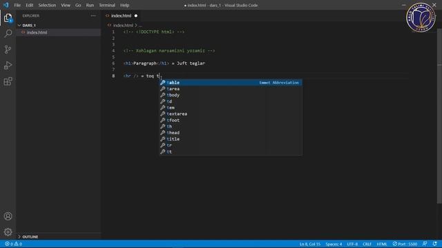 Frontend. 2-dars. Fayllar, html, htmldagi kodni brauzerda ochish, teglar, H1 tegi смотреть онлайн