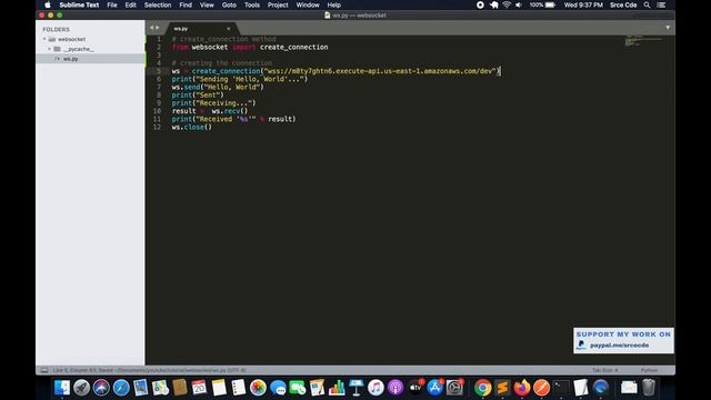 Connect to WebSocket API using Python - Amazon WebSocket API Gateway p9 смотреть онлайн