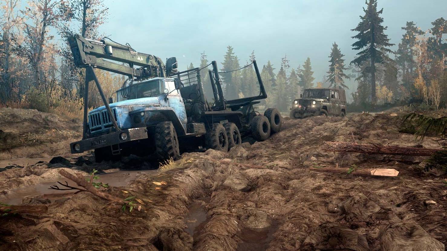 Месим грязь в MudRunner под Rammstein смотреть онлайн