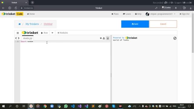 Python 1 урок. Команда print(). Библиотека import random. Выбор случайных чисел смотреть онлайн