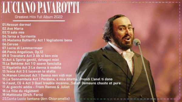 The Best Of Luciano Pavarotti - Luciano Pavarotti Greatest Hits Full Album