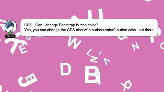 CSS : Can I change Bootstrap button color? смотреть онлайн