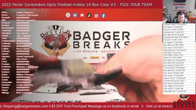 2022 Panini Contenders Optic Football Hobby 10 Box Case #3 - PICK YOUR TEAM смотреть онлайн