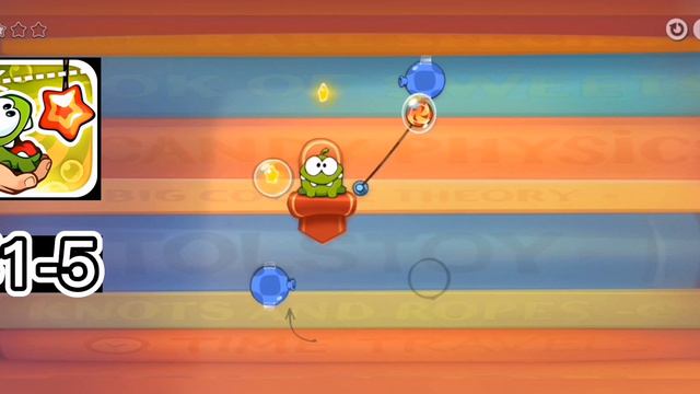 Cut the Rope Experiments : LEVEL 1-5 Gameplay смотреть онлайн