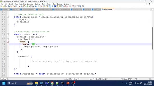 Dialogflow ES Tutorial - Chapter 6.2 – API Call to Detect Intent | Read The Manual смотреть онлайн