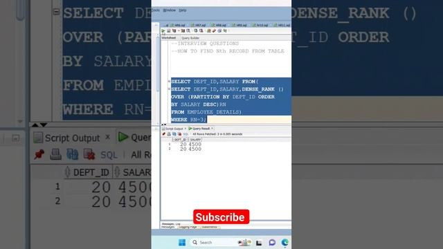 SQL INTERVIEW QUESTIONS AND ANSWERS ORACLE TUTORIAL DATABASE DBMS смотреть онлайн