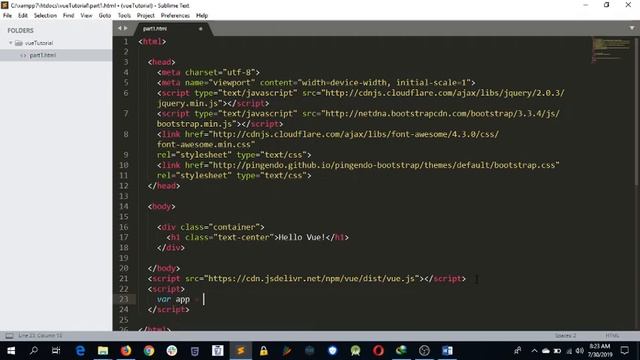VueJs Fundamentals Bangla Tutorial Part2 Project Setup and Vue Initialization смотреть онлайн