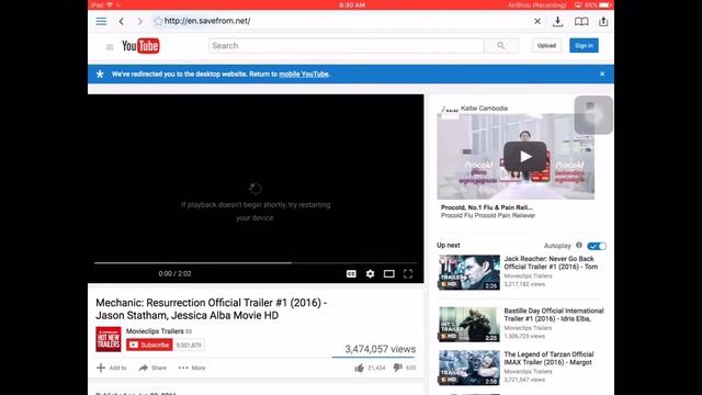 How to download YouTube video to camera roll for iPhone ,iPod ,iPad iOS 9.3.2 смотреть онлайн