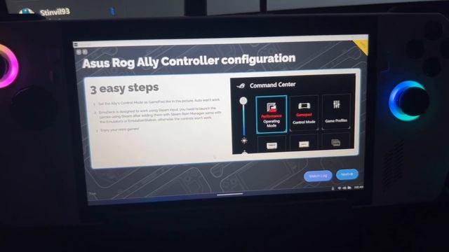 ROG Ally - EmulationStation From Emudeck Windows 11 Early Beta Install On Ally
