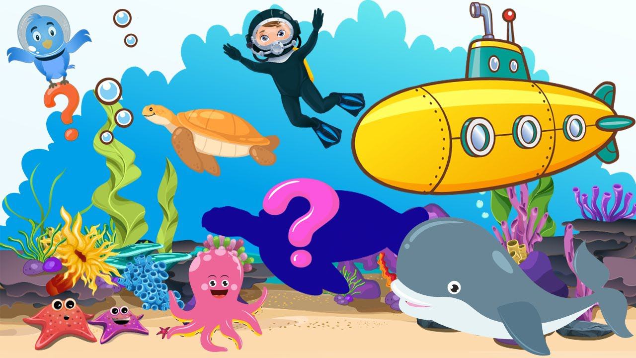 Морские обитатели - Животные и Техника - Подводный мир. Мультики - Логика для детей. смотреть онлайн
