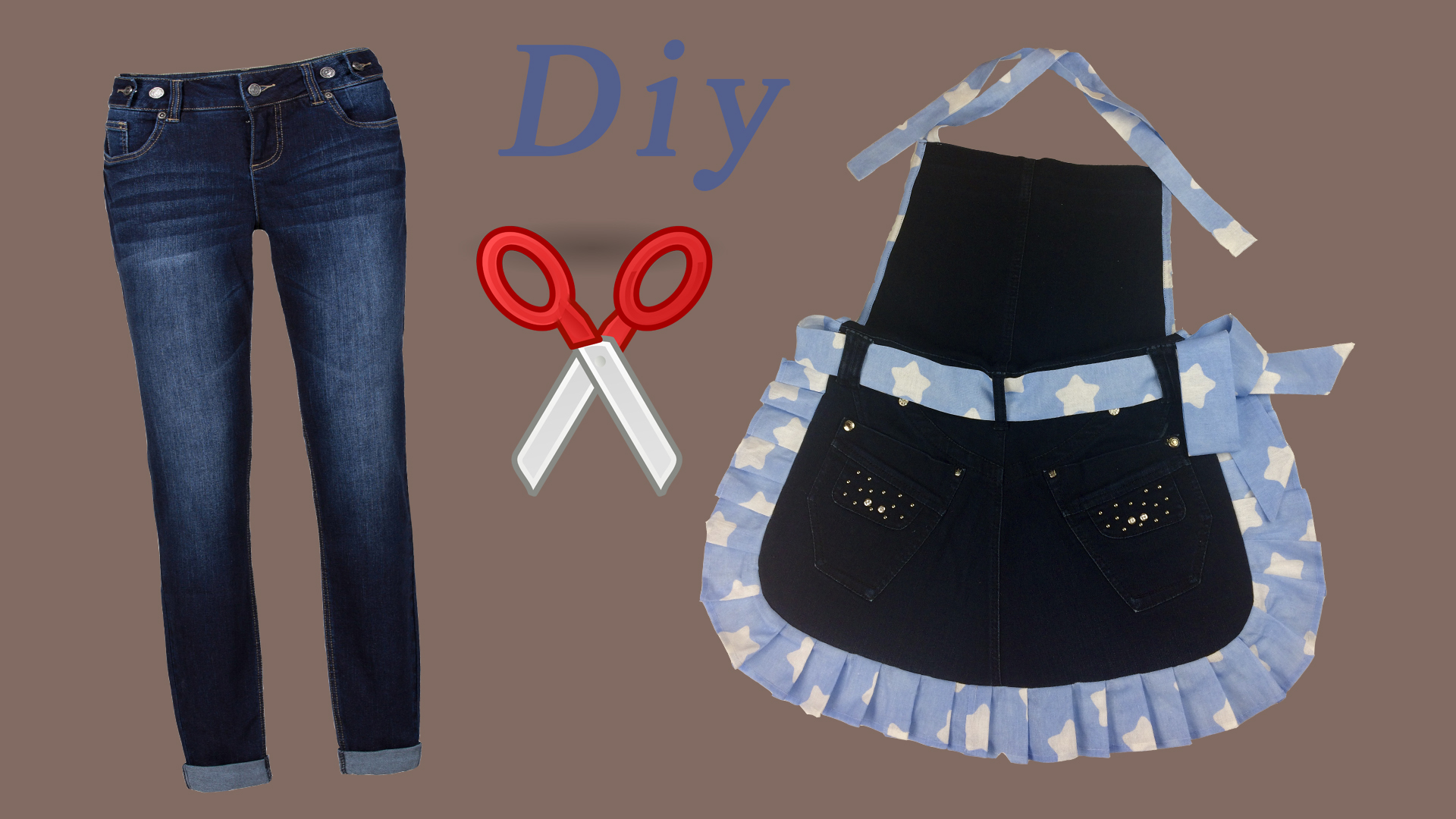 Шьём красивый фартук из джинсов своими руками за 20 минут смотреть онлайн