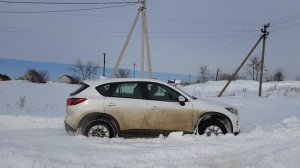 MAZDA CX5 (2015) проходимость по снегу