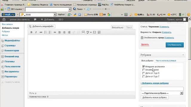 Работа с записями в Wordpress смотреть онлайн