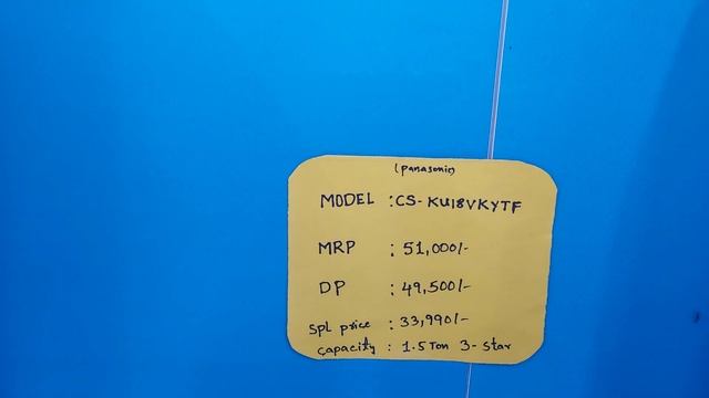 Panasonic 1.5 Ton 3 Star Inverter Split AC With Prices